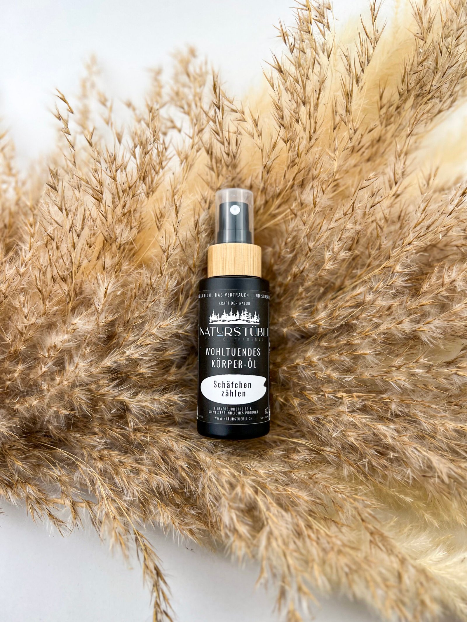 Naturstübli Körperöl Schäfchen zählen einschlafen erholsame Nachtruhe Naturprodukt Handgefertigt aus der Schweiz Durchschlafen entspannung Alltagsstress verbesserte Schlafqualität Energie Frisch Ruhe